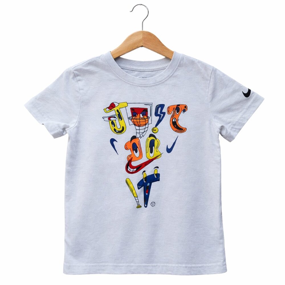 Nike Boys Dri-FIT Just Do It Graphic Tee White Size 6